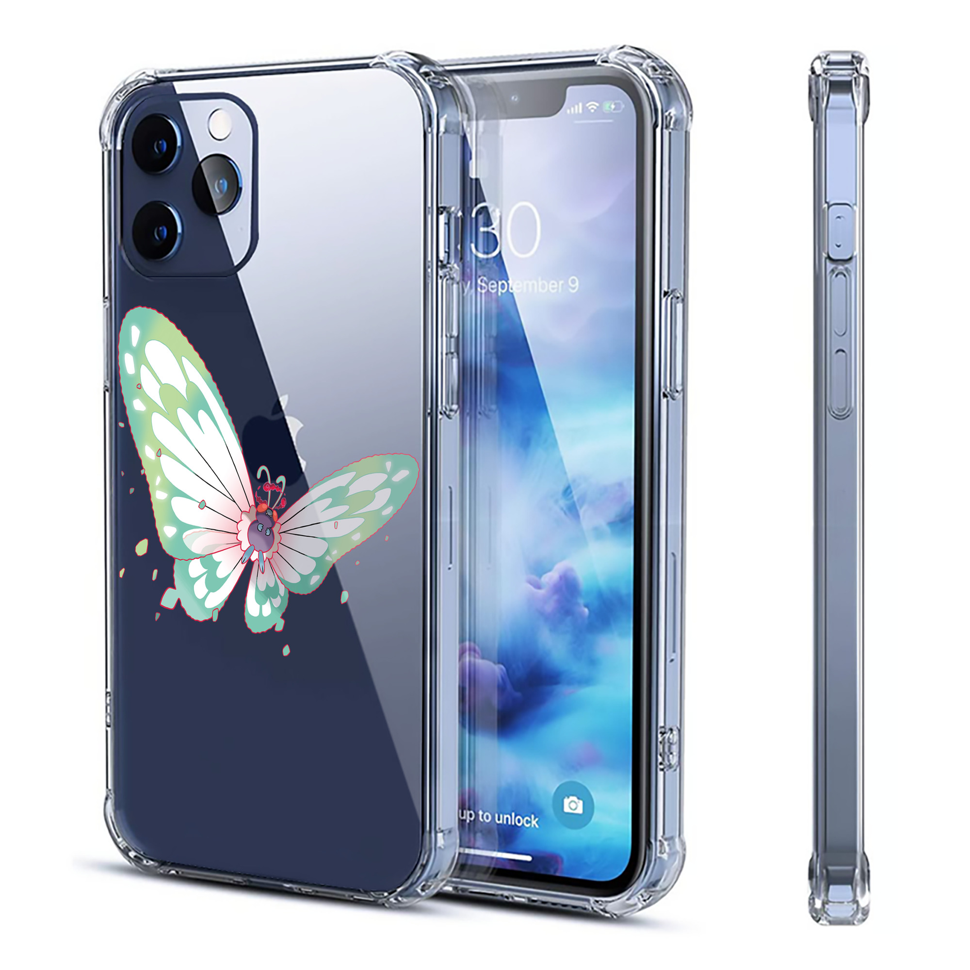 （画像用） ポケットモンスター Pokémon 【iPhone 12シリーズ対応】透明スマホケース（クリアソフトケース）